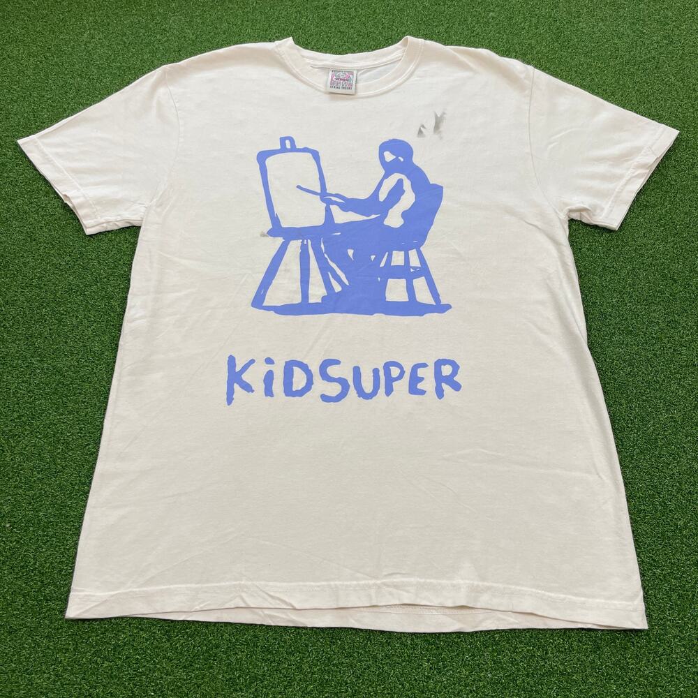 Vintage KidSuper Studios Kid Super Painter Graphic Cream Short Sleeve T-Shirt M